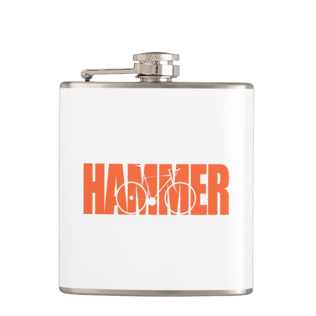 Hammer Cycling Hip Flask (Front)