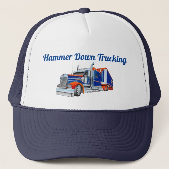 Hammer Down Trucking Trucker Hat (Front)