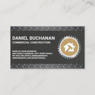 Hammer Home Logo   Circular Saw   Steel  Business Card