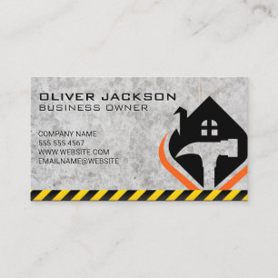 Hammer Home Logo   Construction Business Card