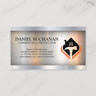 Hammer Metallic Industrial Business Card