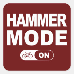 Hammer Mode On Square Sticker