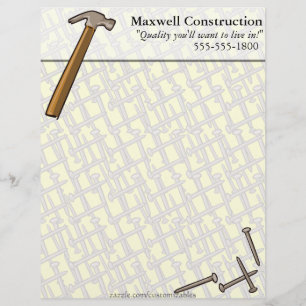Hammer & Nails Letterhead