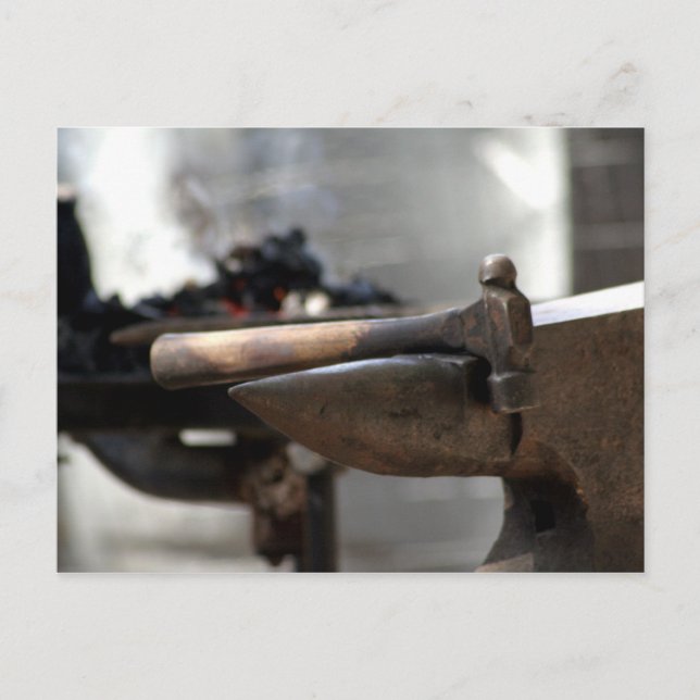 Hammer On Anvil Postcard (Front)