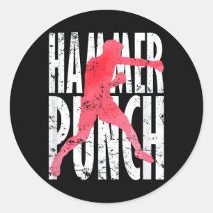 Hammer Punch Boxing MMA Classic Round Sticker