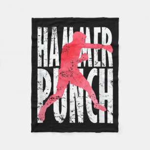 Hammer Punch Boxing MMA Fleece Blanket