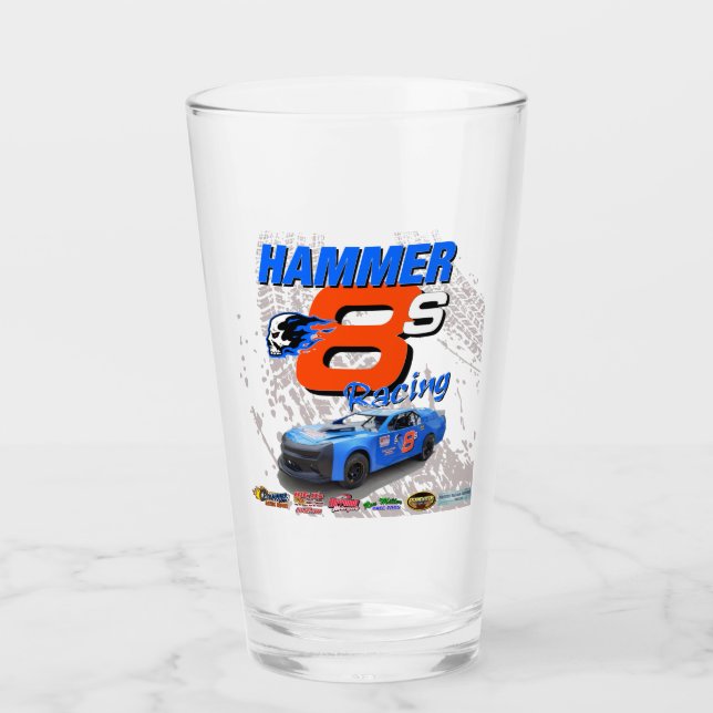 Hammer Racing Glass Cup (Front)