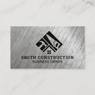 Hammer Saw Home Renovations   Metal Business Card