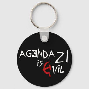 Hammer Sickle Agenda 21 is Evil Key Ring