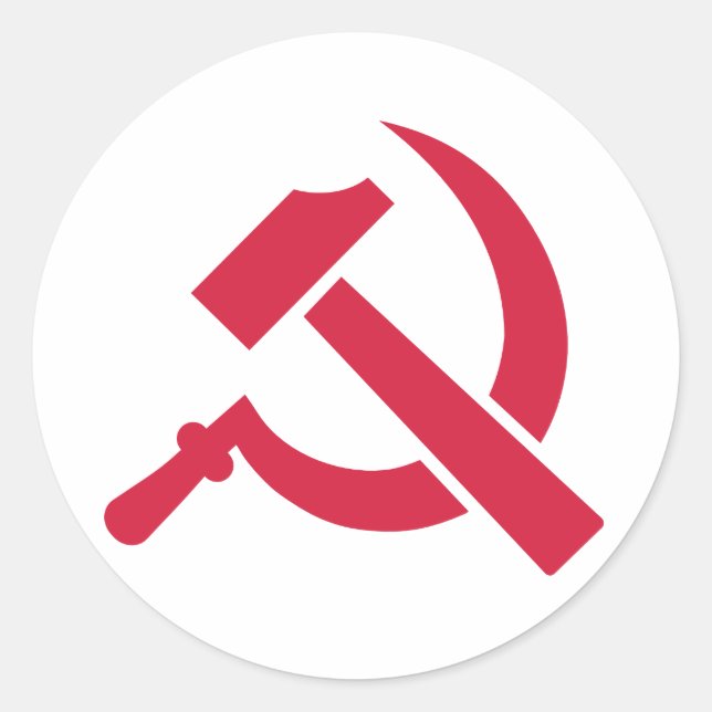 Hammer Sickle Classic Round Sticker (Front)