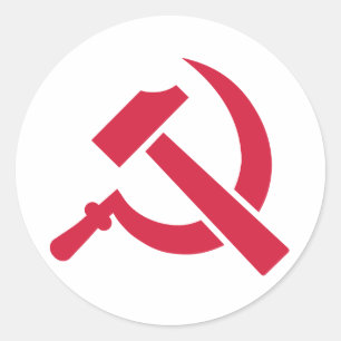 Hammer Sickle Classic Round Sticker