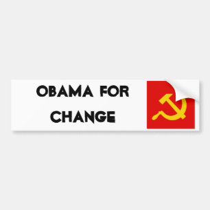 Hammer_sickle_clean, Obama for Change Bumper Sticker