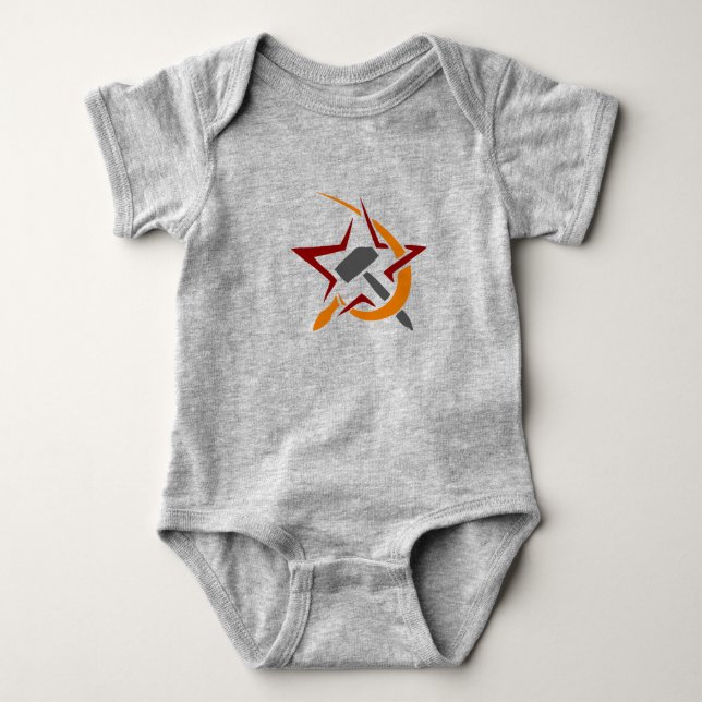 HAMMER SICKLE RED STAR BABY BODYSUIT (Front)