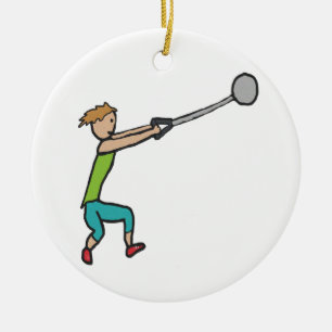 Hammer Throw Ceramic Tree Decoration