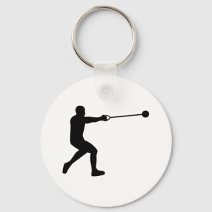 Hammer throw key ring