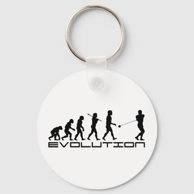 Hammer Throw Sport Evolution Art Key Ring (Front)