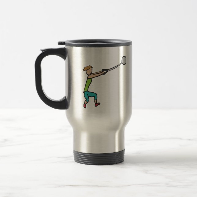 Hammer Throw Travel Mug (Left)