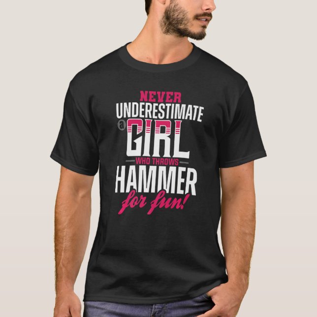 Hammer Throwing Girl Throw Thrower Track & Field A T-Shirt (Front)