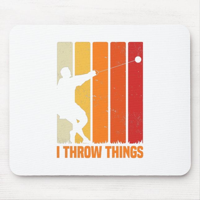 hammer throwing mouse mat (Front)