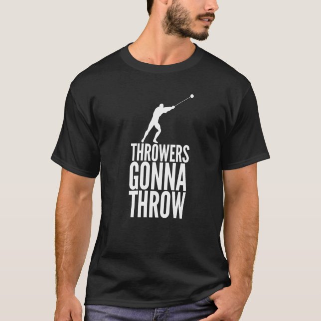 Hammer Throwing Throw Thrower Track Field Athletic T-Shirt (Front)
