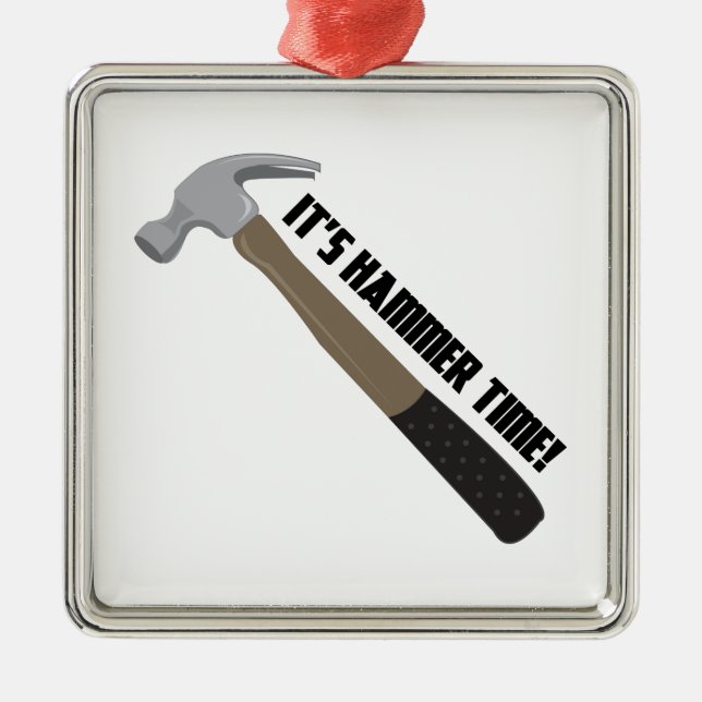 Hammer Time Metal Tree Decoration (Front)