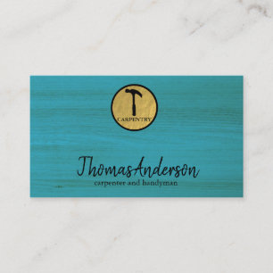 Hammer Wooden Carpenter Construction Business Card