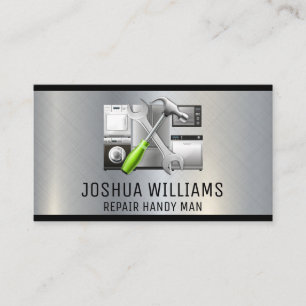 Hammer Wrench   Appliances Metal  Business Card