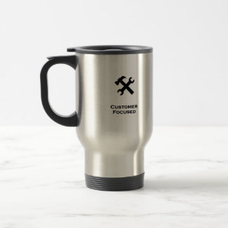 Hammer Wrench Customer Focused black Travel Mug