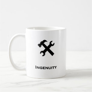 Hammer Wrench Ingenuity black Coffee Mug