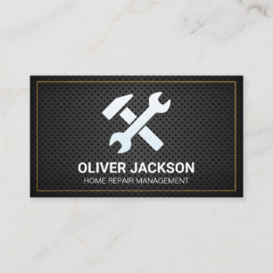 Hammer Wrench Perforated Mesh Business Card