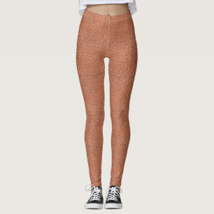 Hammered copper-look design leggings