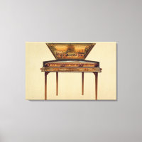Hammered dulcimer in a painted soundbox, 18th cent