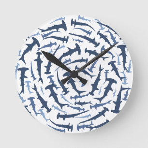 hammerhai hammerhead shark scuba diving round clock