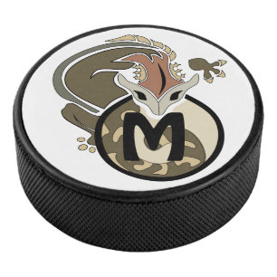 Hammerhead Salamander Monogram Hockey Puck