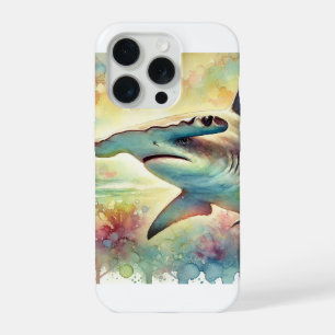 Hammerhead Shark 130724AREF126 - Watercolor iPhone 15 Pro Case