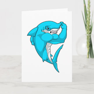 Hammerhead shark as Bodybuilder at Bodybuilding Card