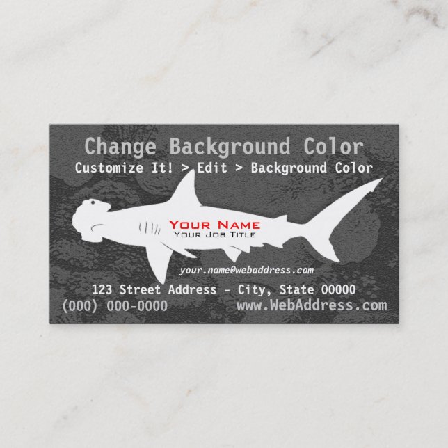 Hammerhead Shark Business Card (Front)