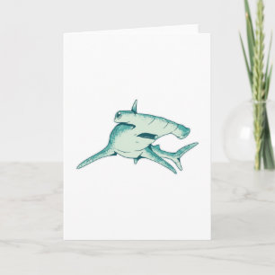 Hammerhead shark card