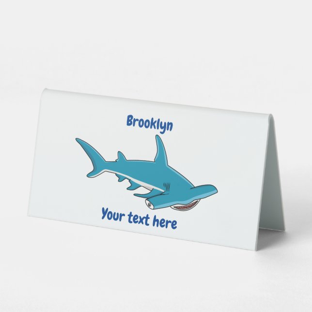 Hammerhead shark cartoon illustration  (Front)