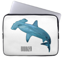 Hammerhead shark cartoon illustration