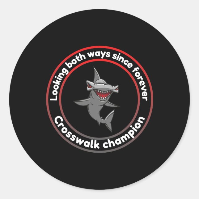 Hammerhead Shark  Classic Round Sticker (Front)