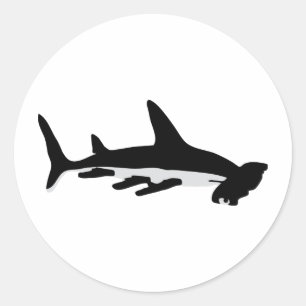 hammerhead shark classic round sticker