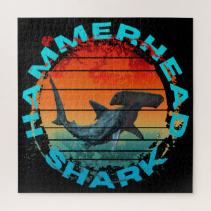 Hammerhead shark fishermen fishing lover gift jigsaw puzzle