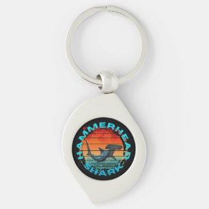 Hammerhead shark fishermen fishing lover gift key ring