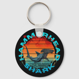 Hammerhead shark fishermen fishing lover gift key ring