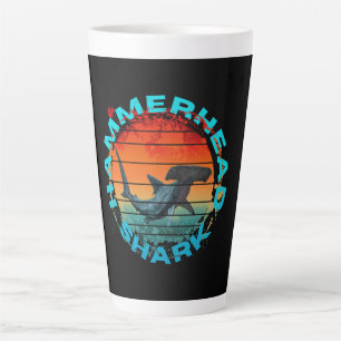 Hammerhead shark fishermen fishing lover gift  latte mug
