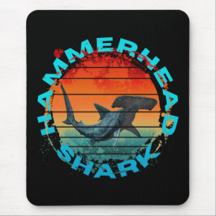 Hammerhead shark fishermen fishing lover gift mouse mat