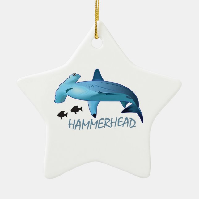 HAMMERHEAD SHARK HAMMERHEAD CERAMIC TREE DECORATION (Front)