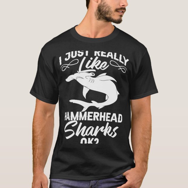 Hammerhead Shark Head Tooth T-Shirt (Front)