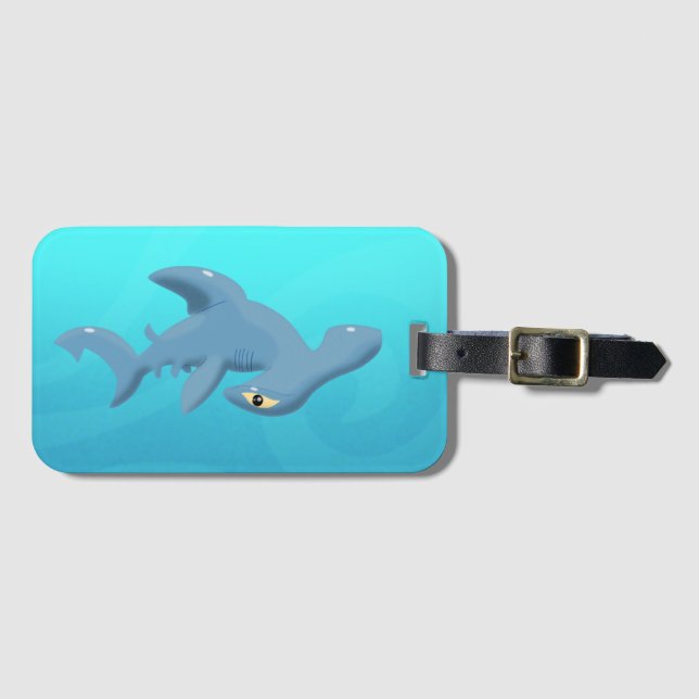 Hammerhead Shark Luggage Tag (Front Horizontal)